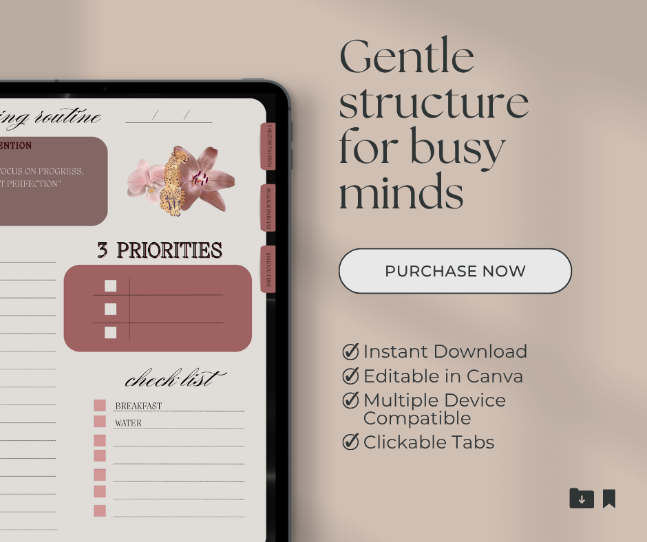 Sorry I’m Just Dysfunctional – Digital Anxiety & ADHD Planner | Printable PDF Planner